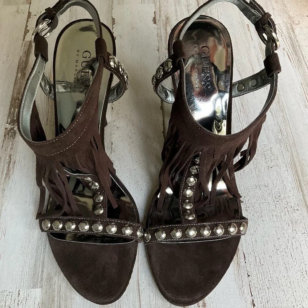 GUESS by Marciana Galiena Fringe Heel Sandals - Picture 3 of 11